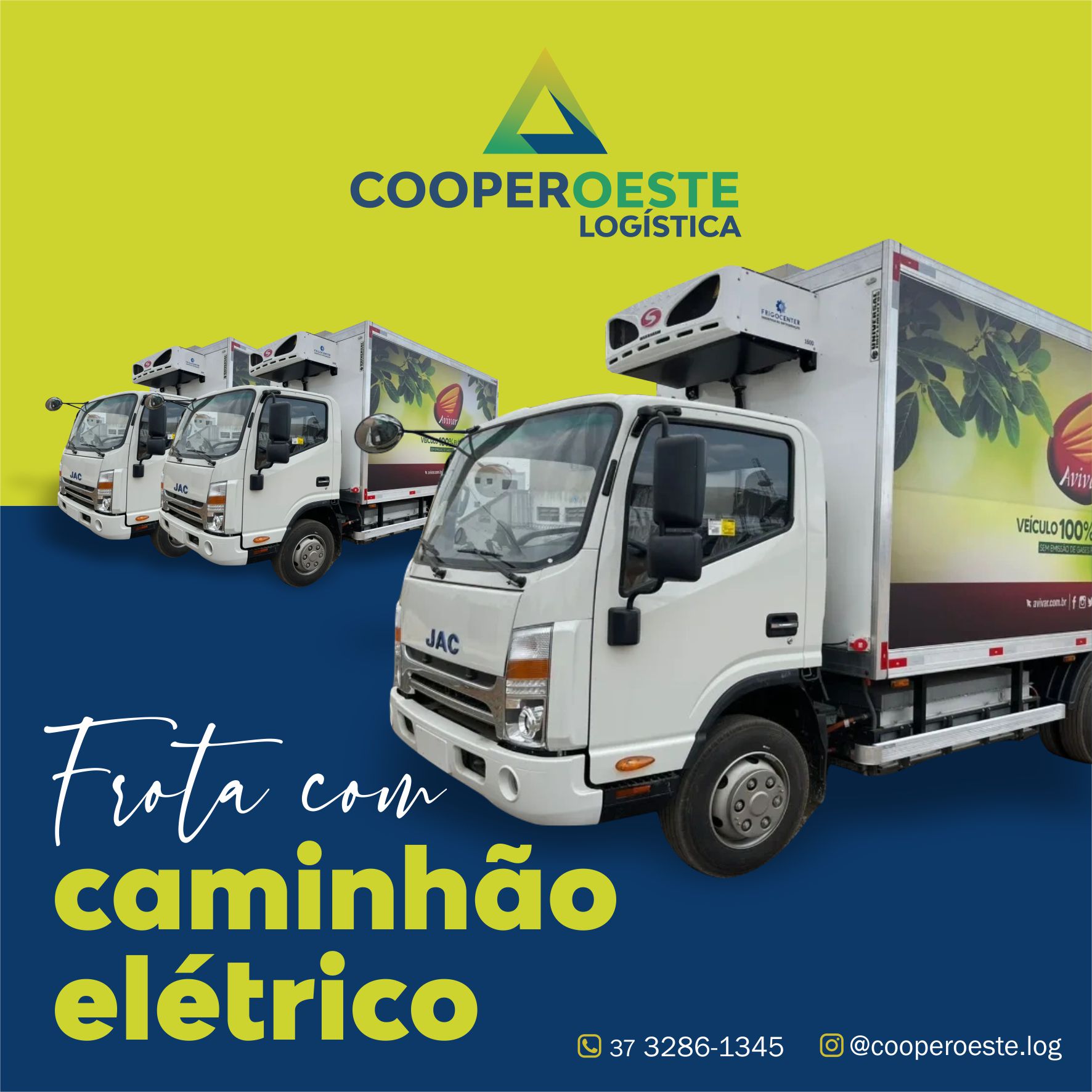 Frota com caminhão elétrico