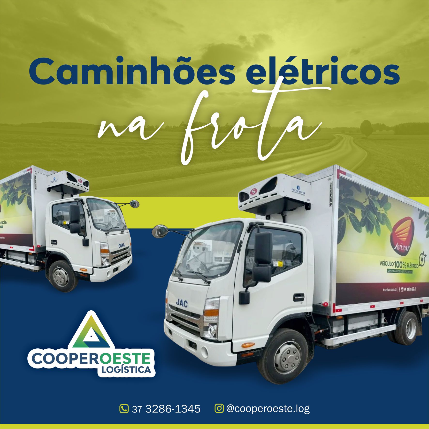 Caminhões elétricos na frota